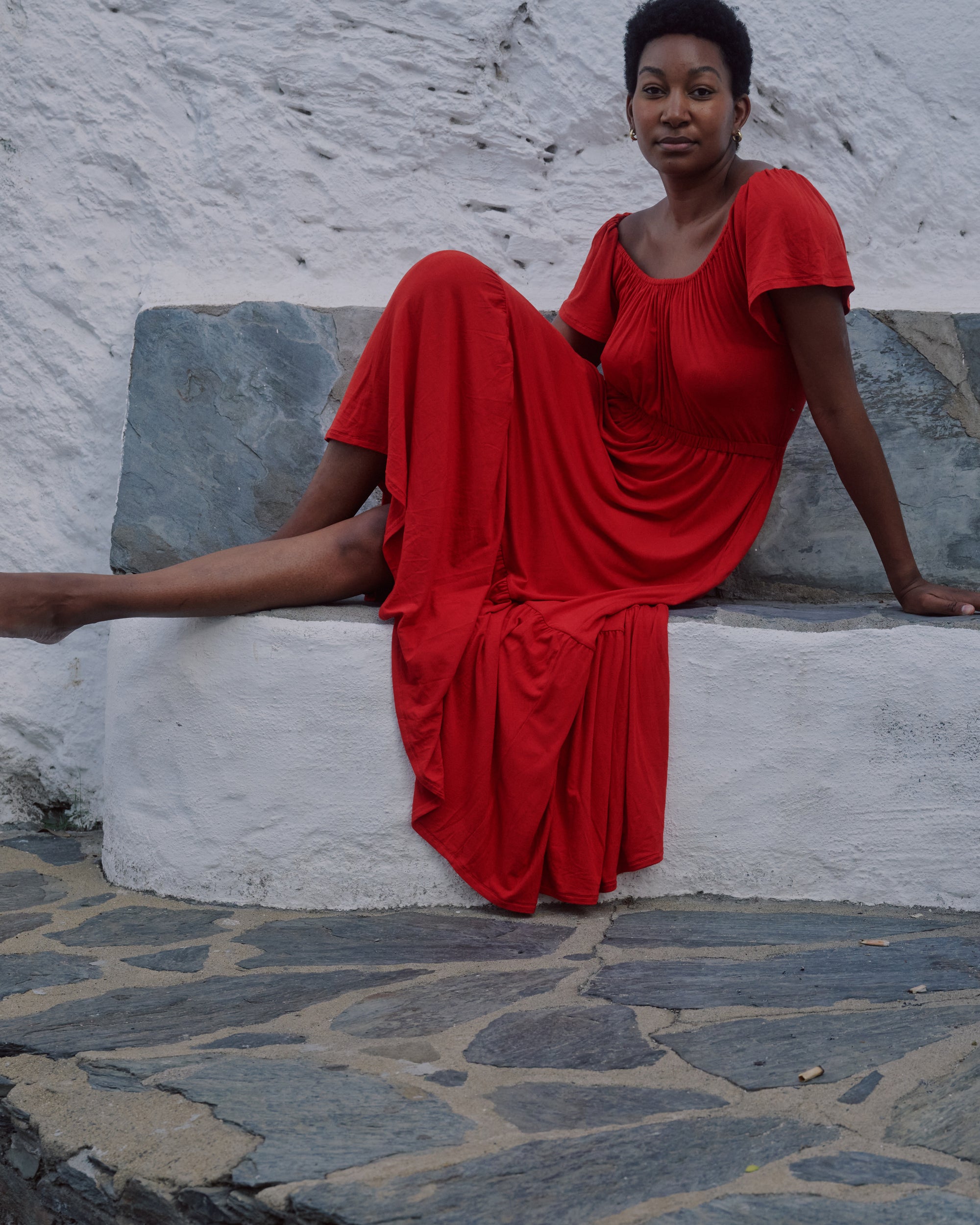 Kahlo Liquid Jersey Dress - Lipstick