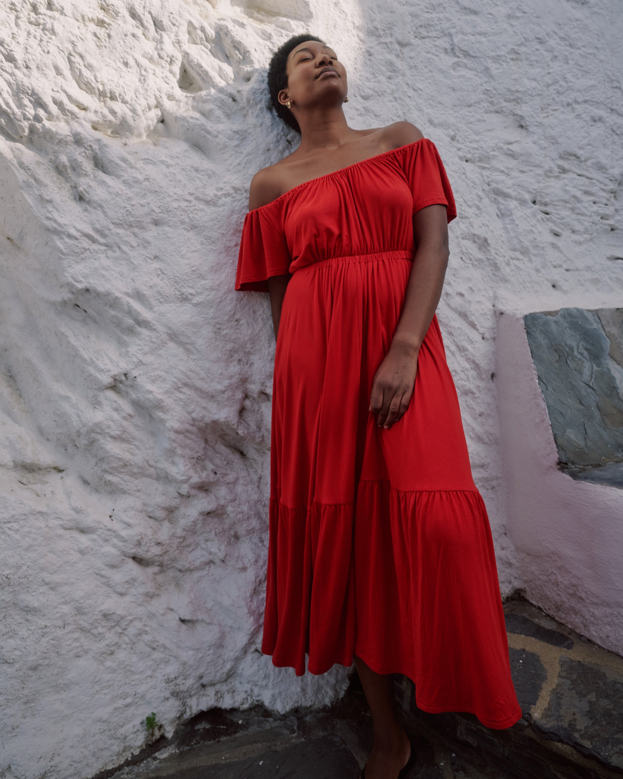 Kahlo Liquid Jersey Dress - Lipstick