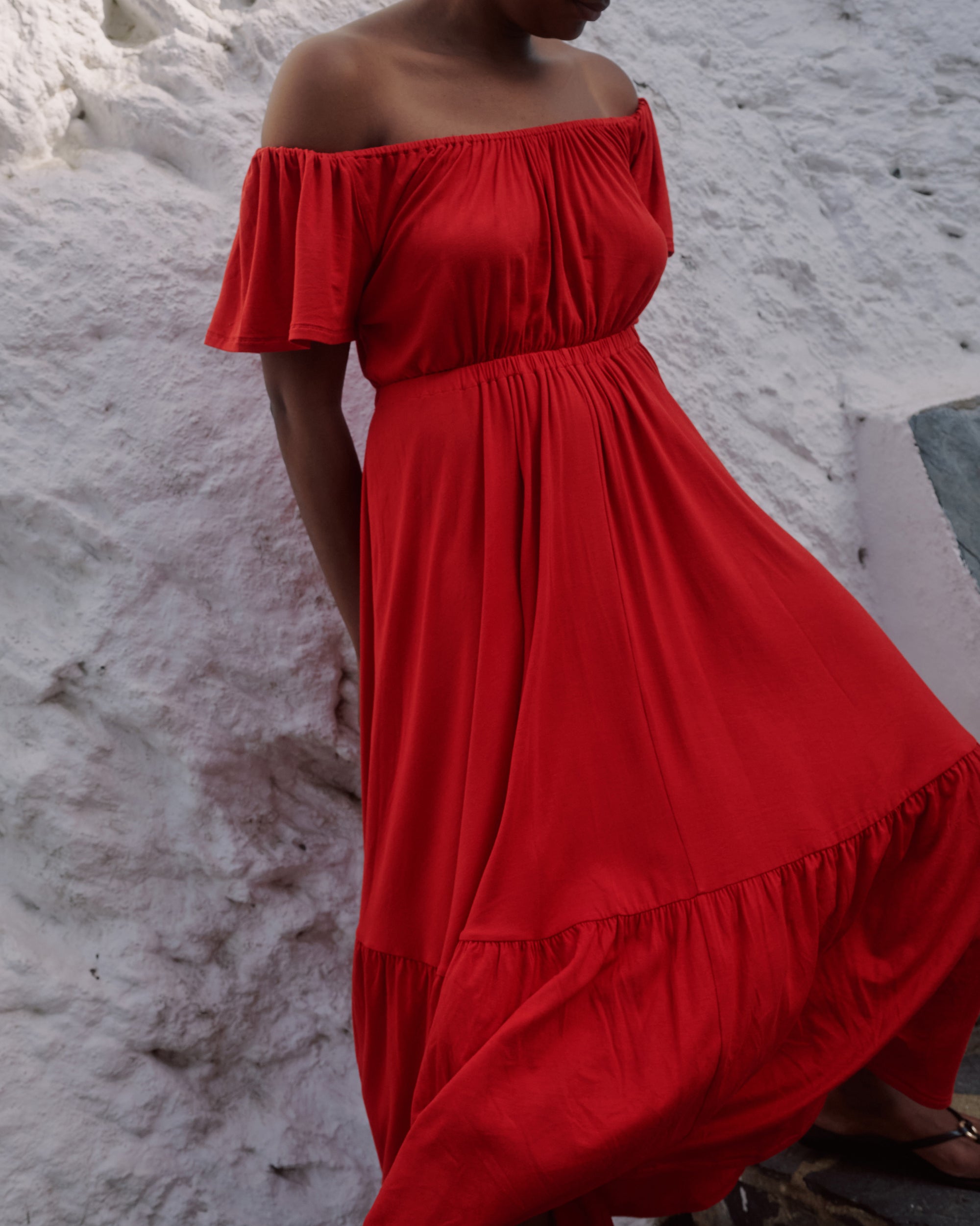 Kahlo Liquid Jersey Dress - Lipstick