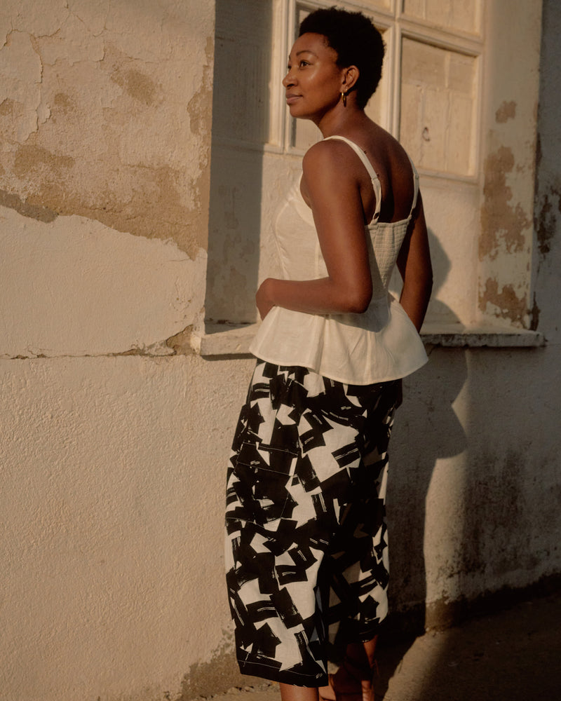 Kuki Linen Top - White