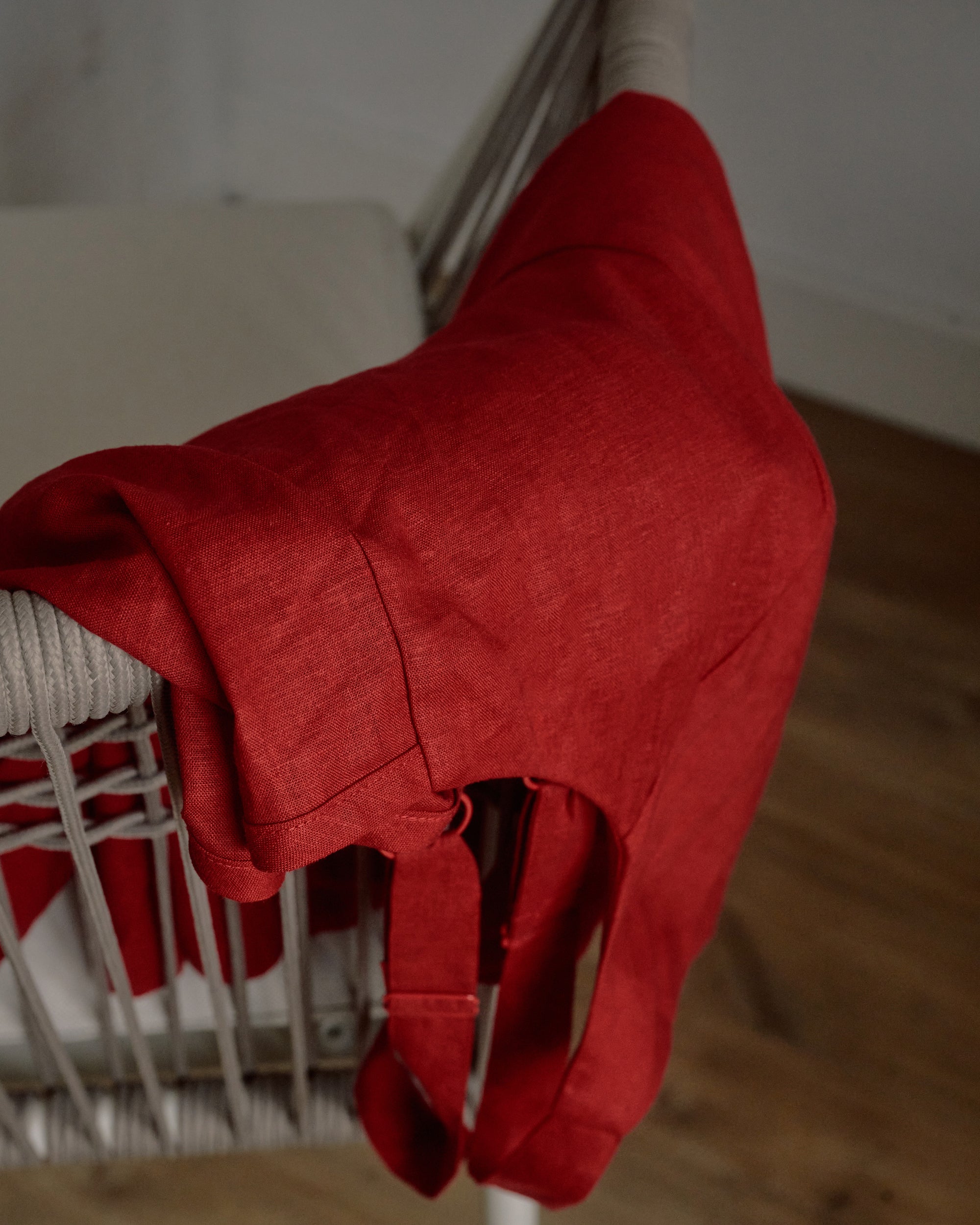 Kuki Linen Top - Ruby Red