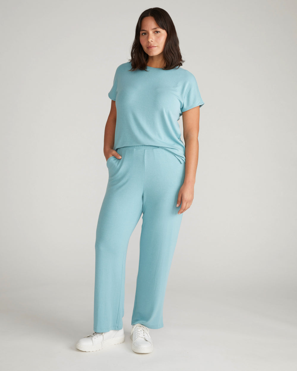 TravelKnit Relaxed Tee - Cameo Blue