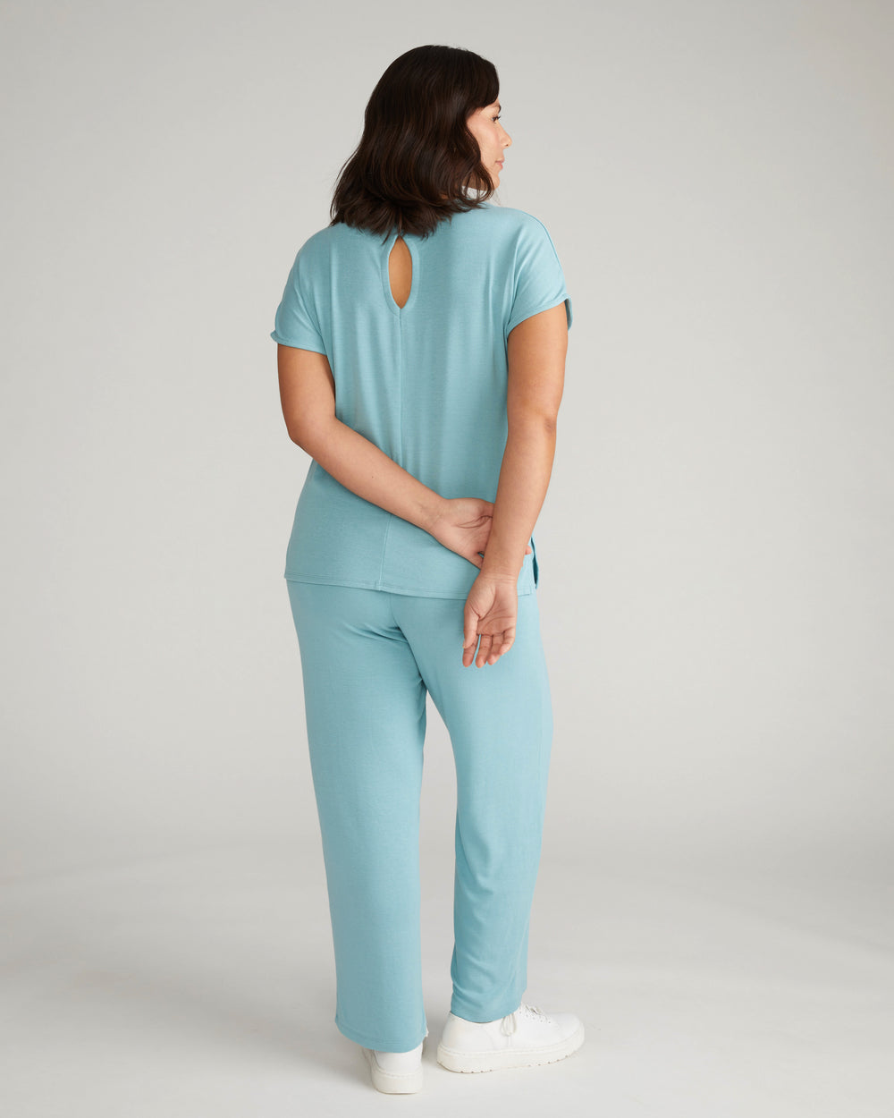TravelKnit Relaxed Tee - Cameo Blue