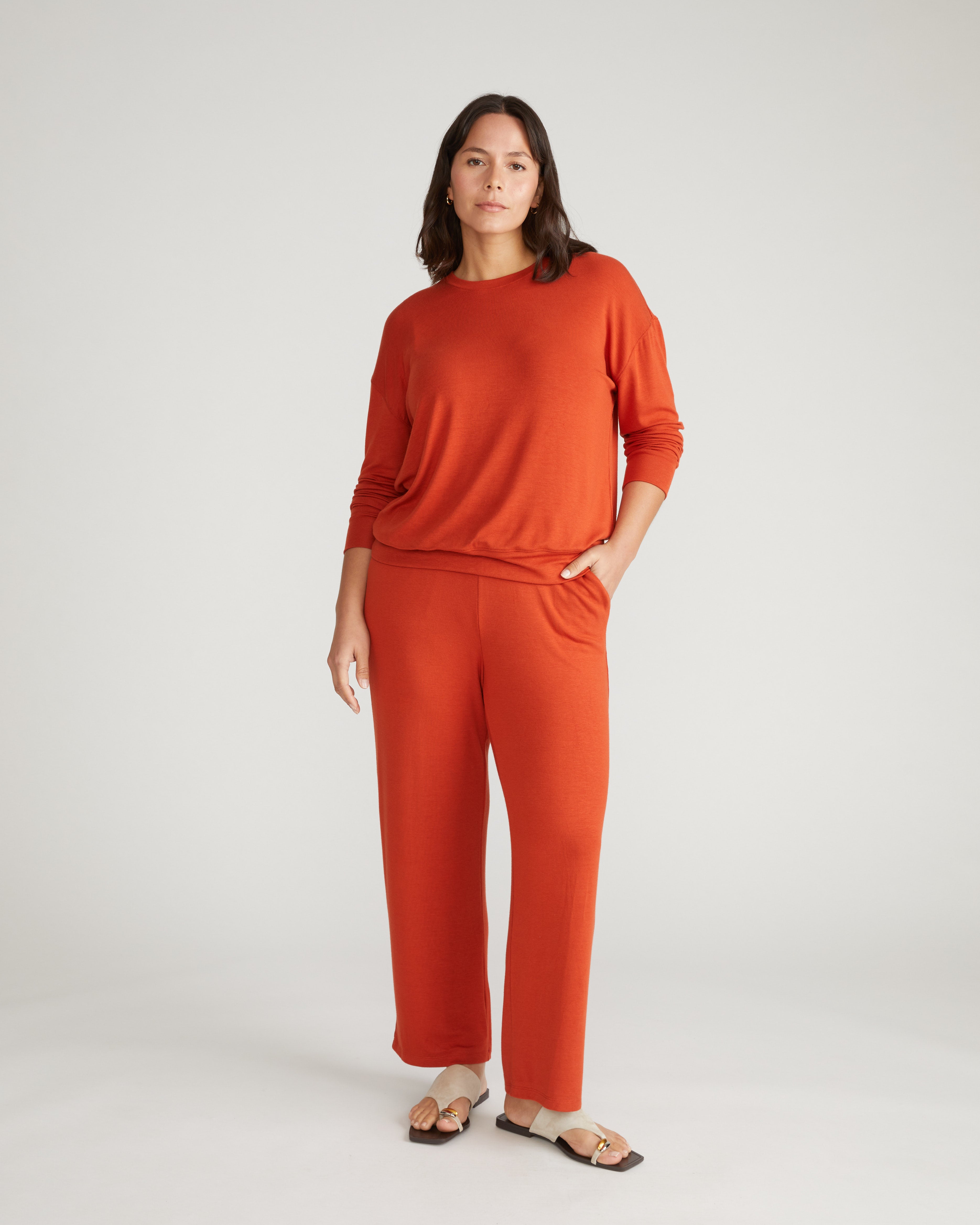 TravelKnit Relaxed Pants - Warm Russet – Universal Standard