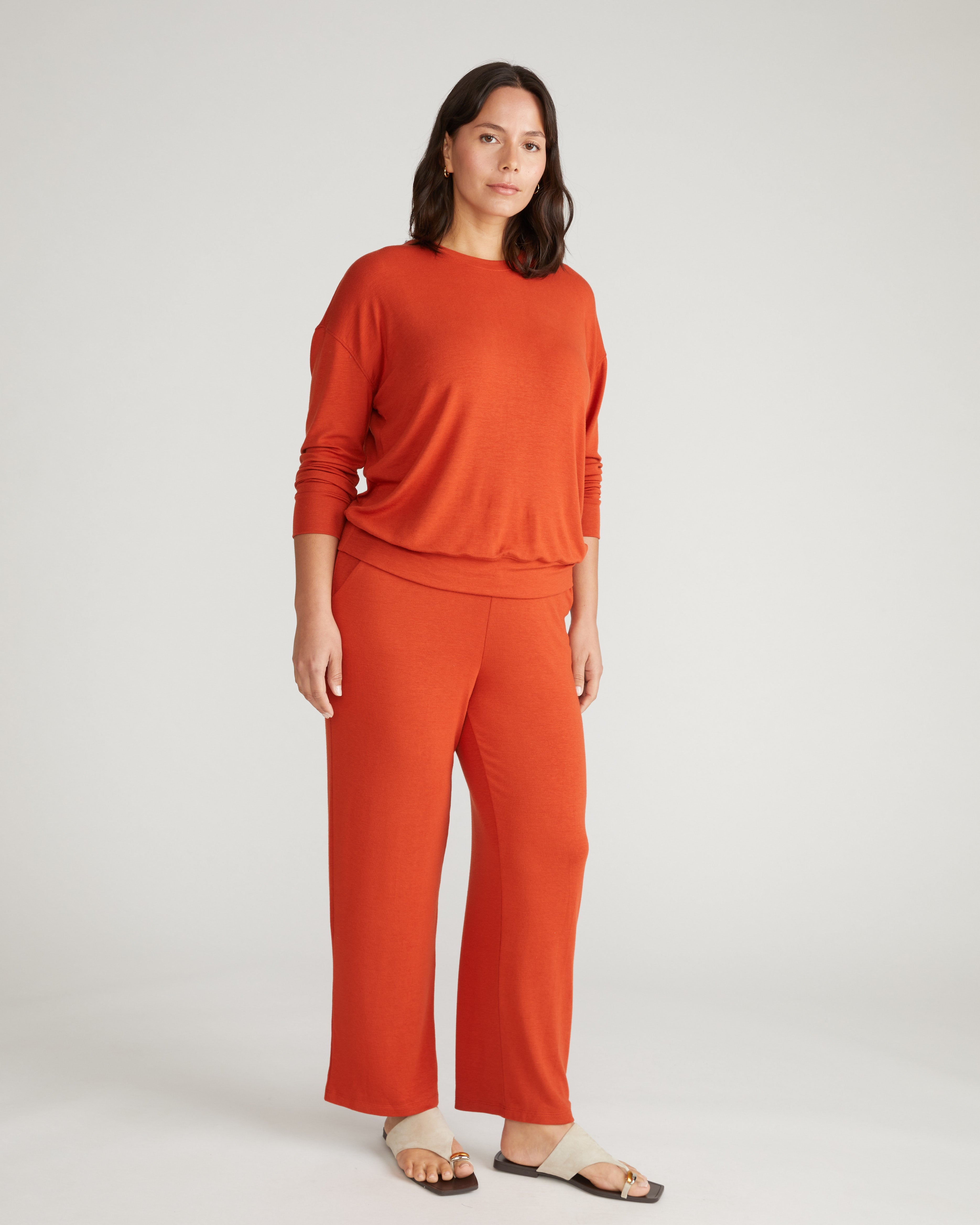 TravelKnit Relaxed Pants - Warm Russet – Universal Standard