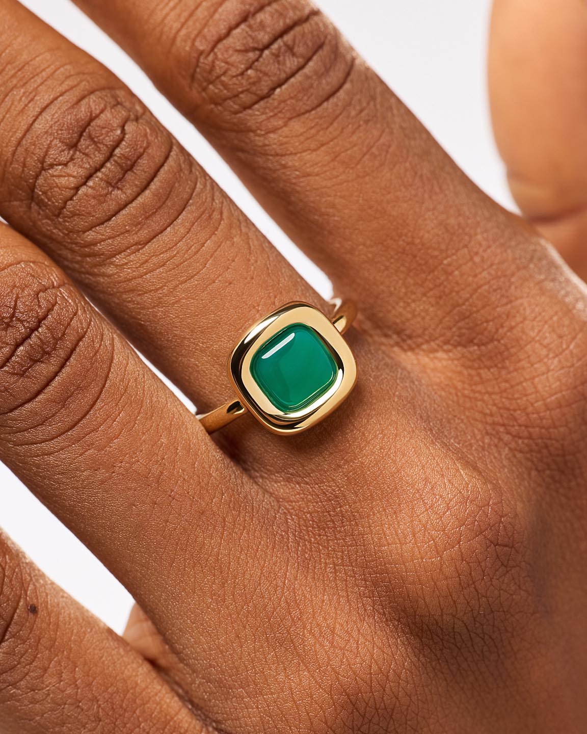 Ana Luisa Statement Ring - Clara Ring Green Onyx | Plus Size & Straight Size Women's Fashion | Universal Standard