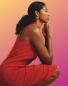 Cai High Neck Tank Dress - Ruby Red | Plus Size & Straight Size Women's Fashion | Universal Standard