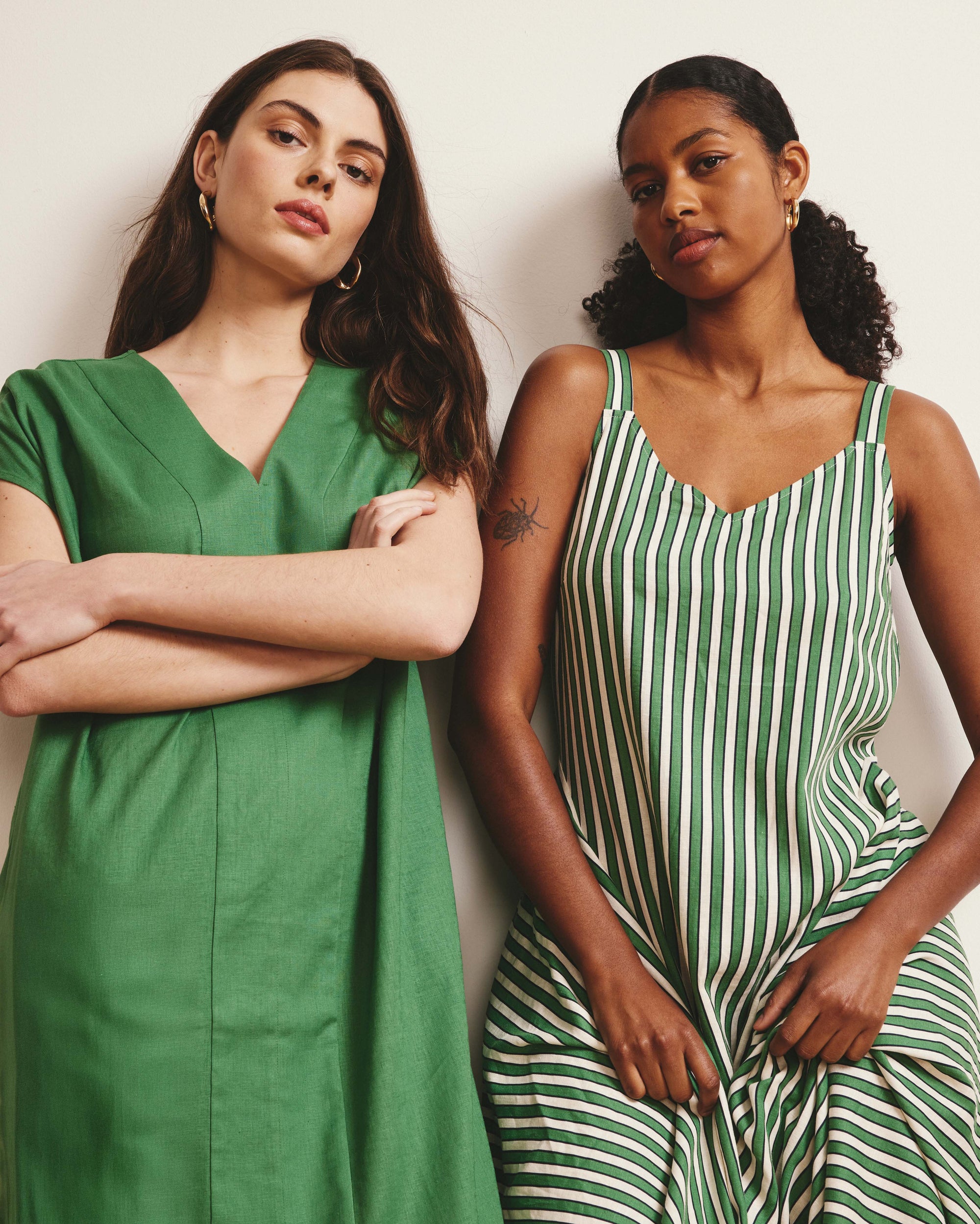 Cabana Linen Kaftan - Clover