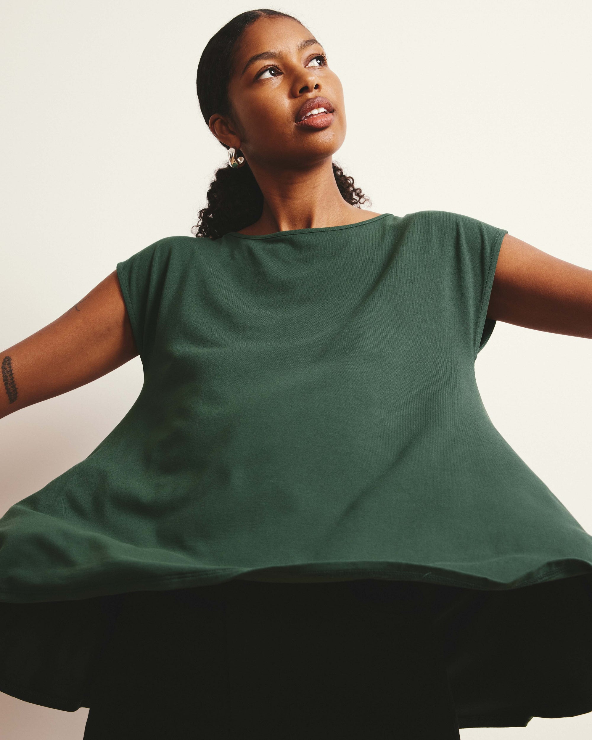Heatwave Divine Jersey Flared Top - Conifer | Plus Size & Straight Size Women's Fashion | Universal Standard