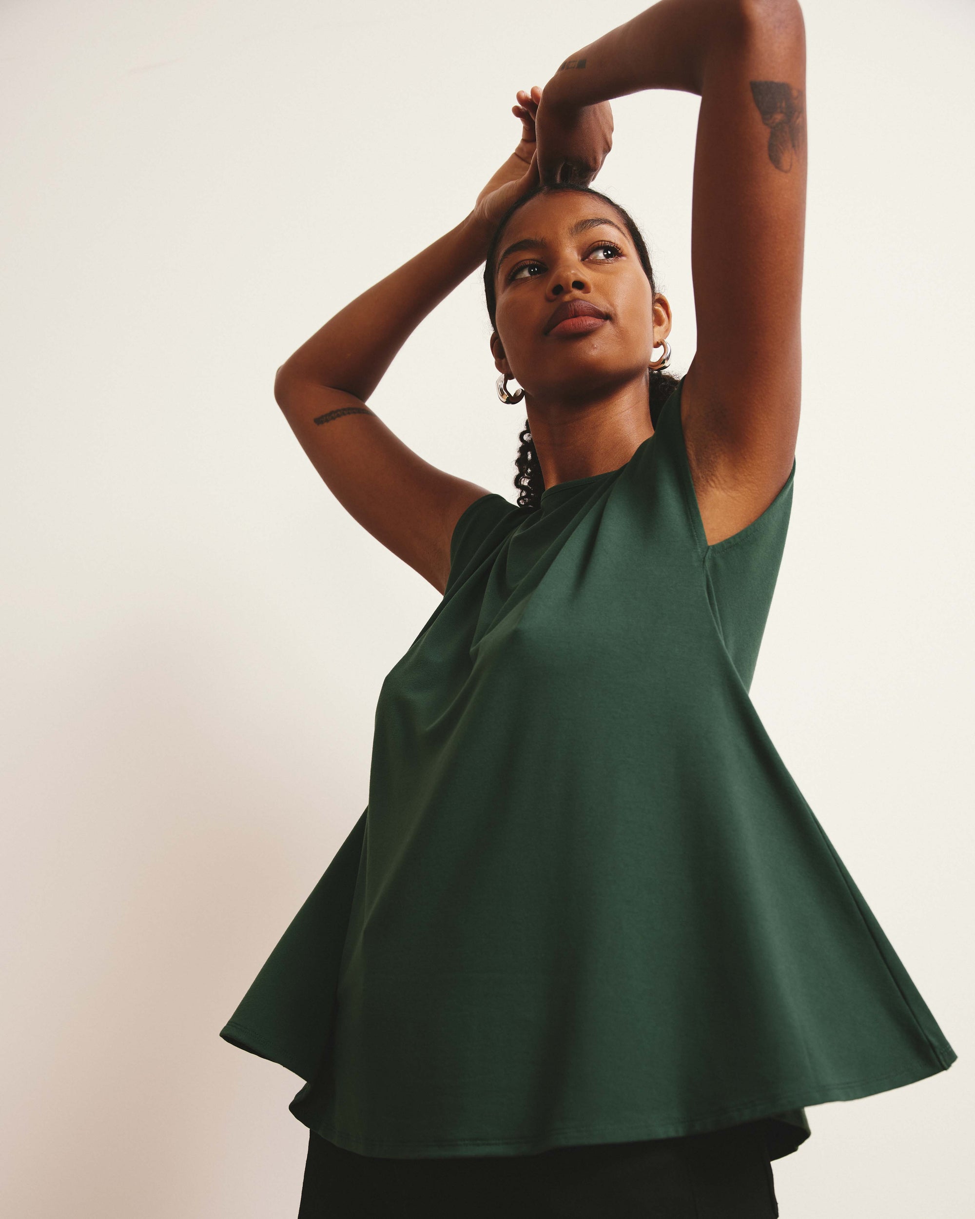 Heatwave Divine Jersey Flared Top - Conifer | Plus Size & Straight Size Women's Fashion | Universal Standard