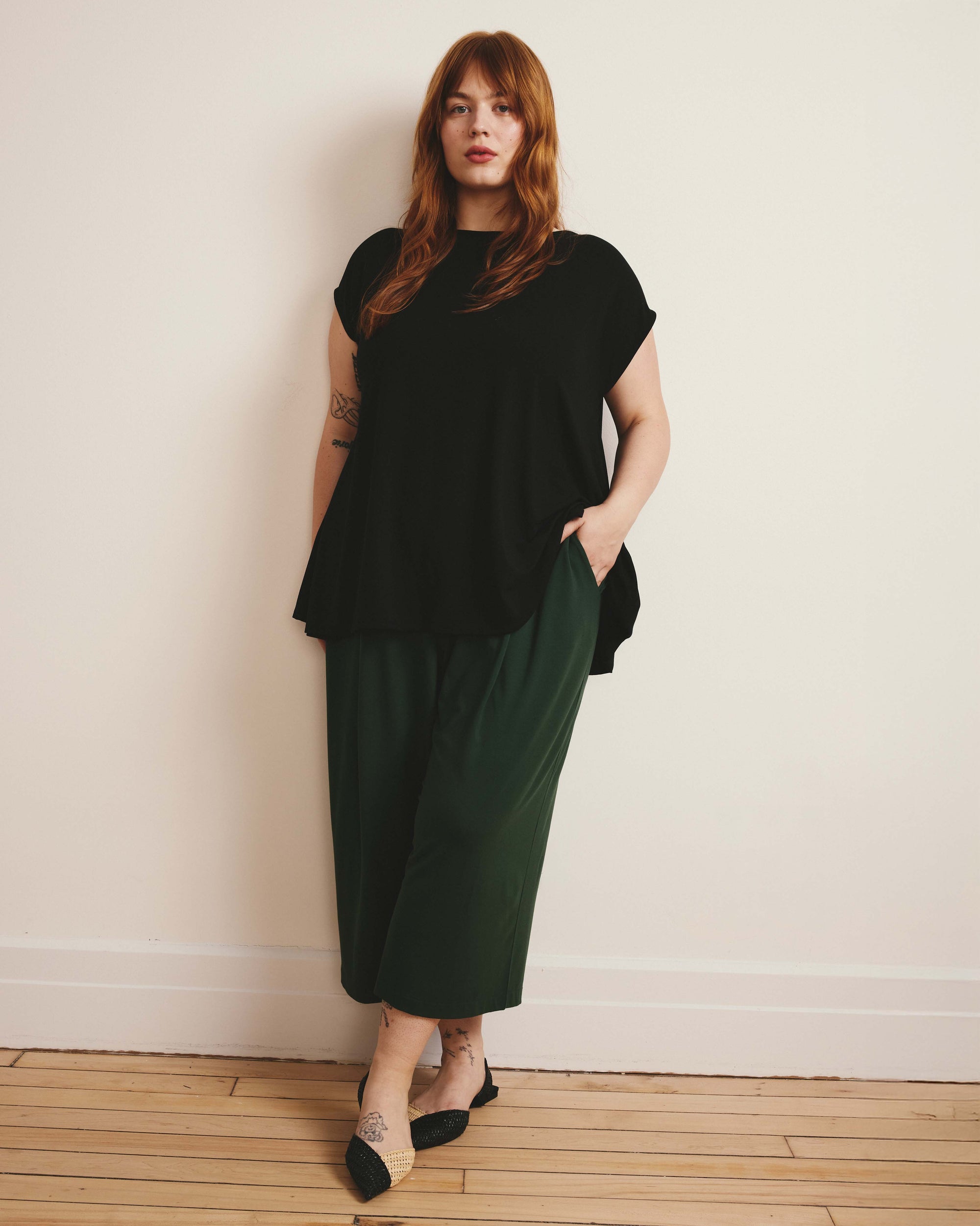 Heatwave Divine Jersey Flared Top - Black | Plus Size & Straight Size Women's Fashion | Universal Standard