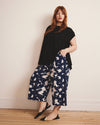 Lotti Jersey Culottes - Navy Santiago Print | Plus Size & Straight Size Women's Fashion | Universal Standard