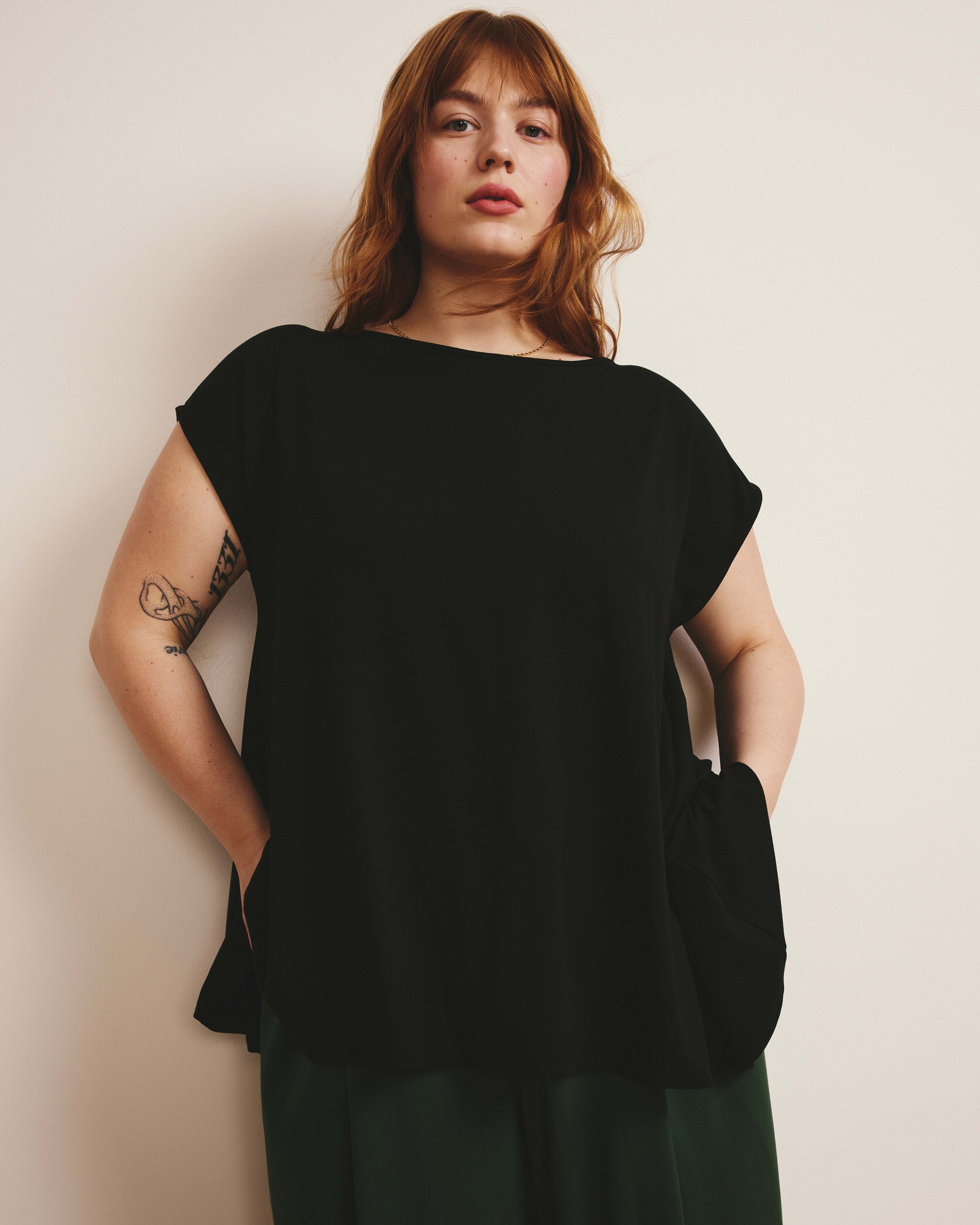 Heatwave Divine Jersey Flared Top - Black | Plus Size & Straight Size Women's Fashion | Universal Standard