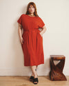 Belted Divine Jersey Dress - Warm Russet
