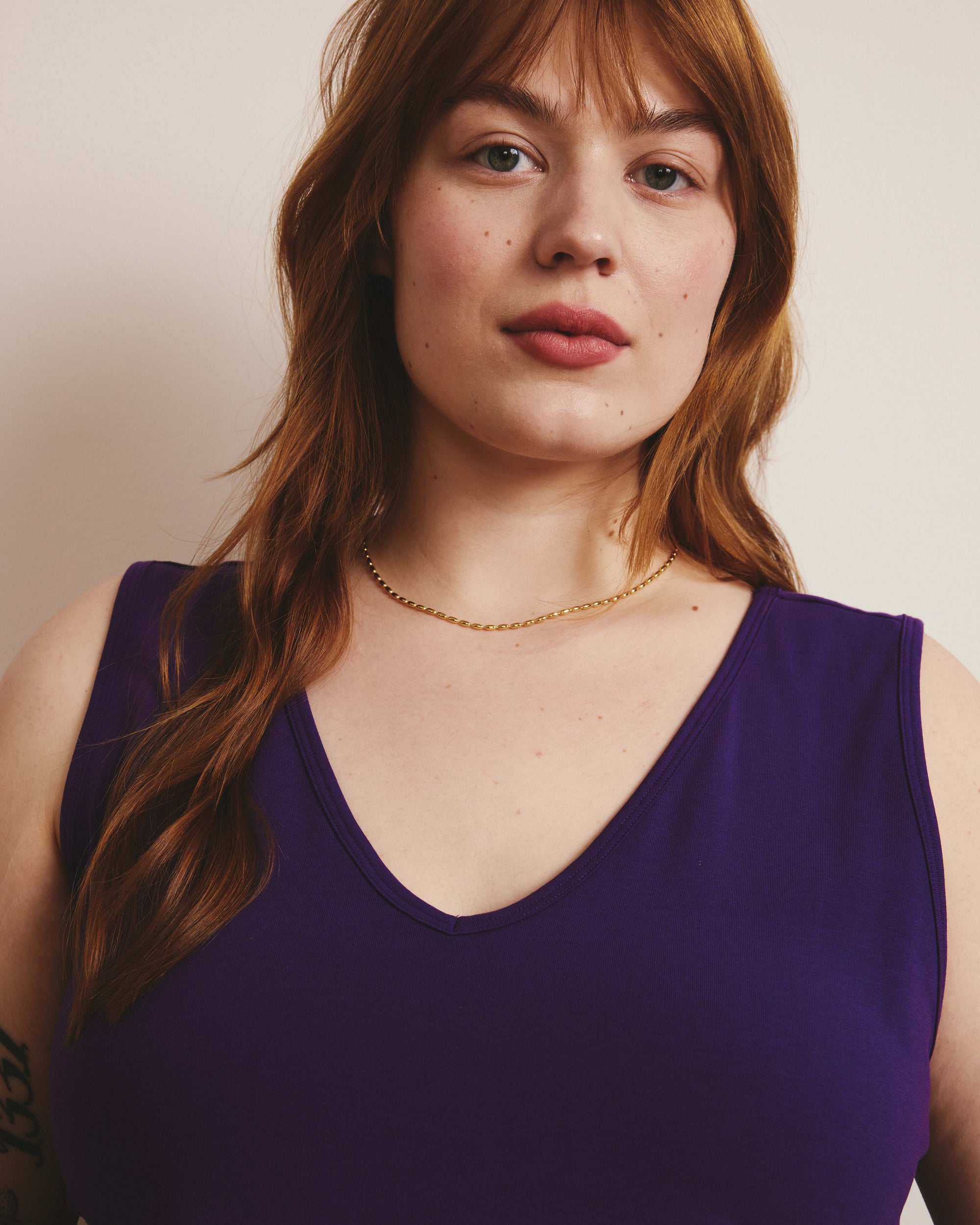 Double V Tank - Deep Purple