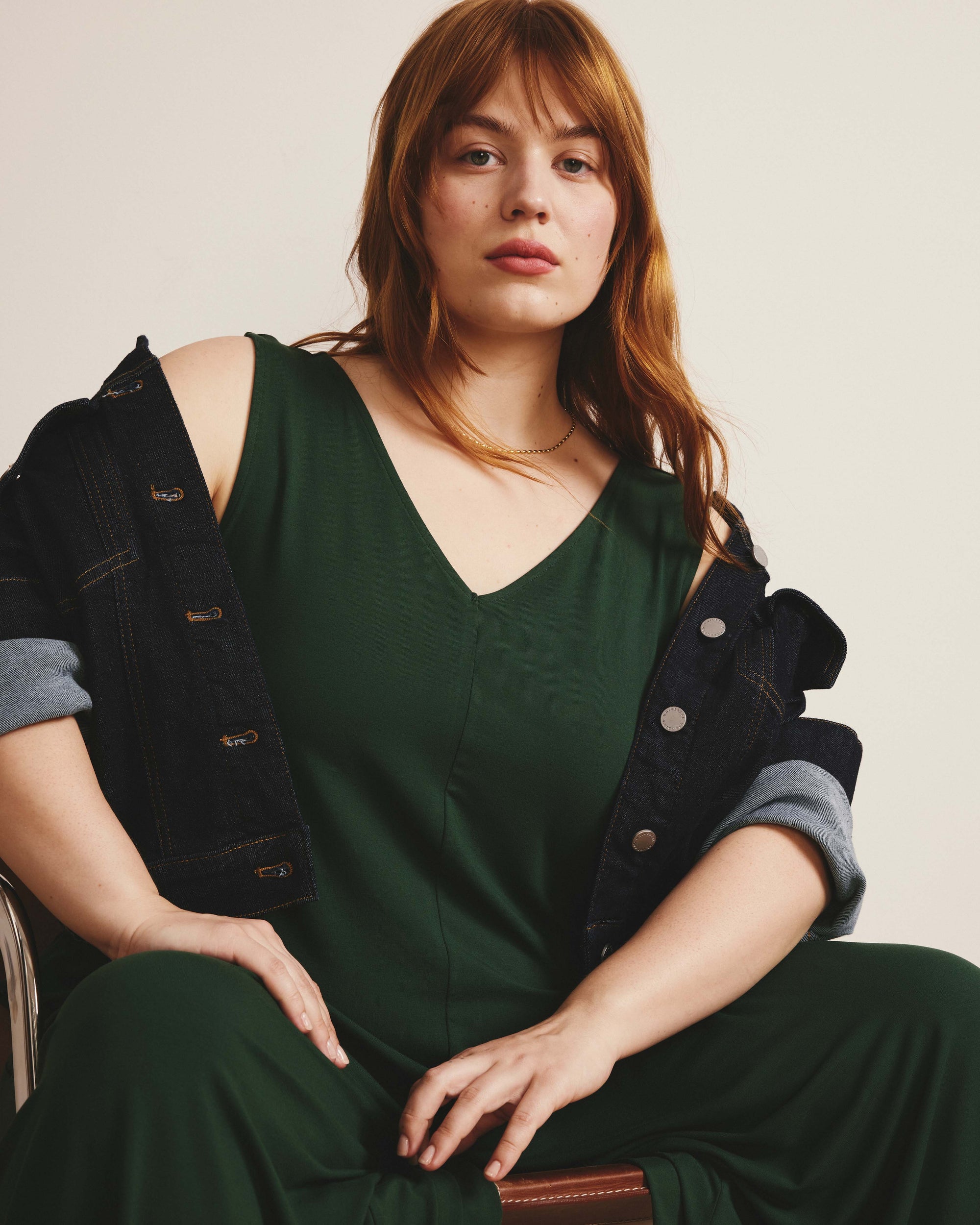 Sunny Divine Jersey Jumpsuit - Conifer | Plus Size & Straight Size Women's Fashion | Universal Standard
