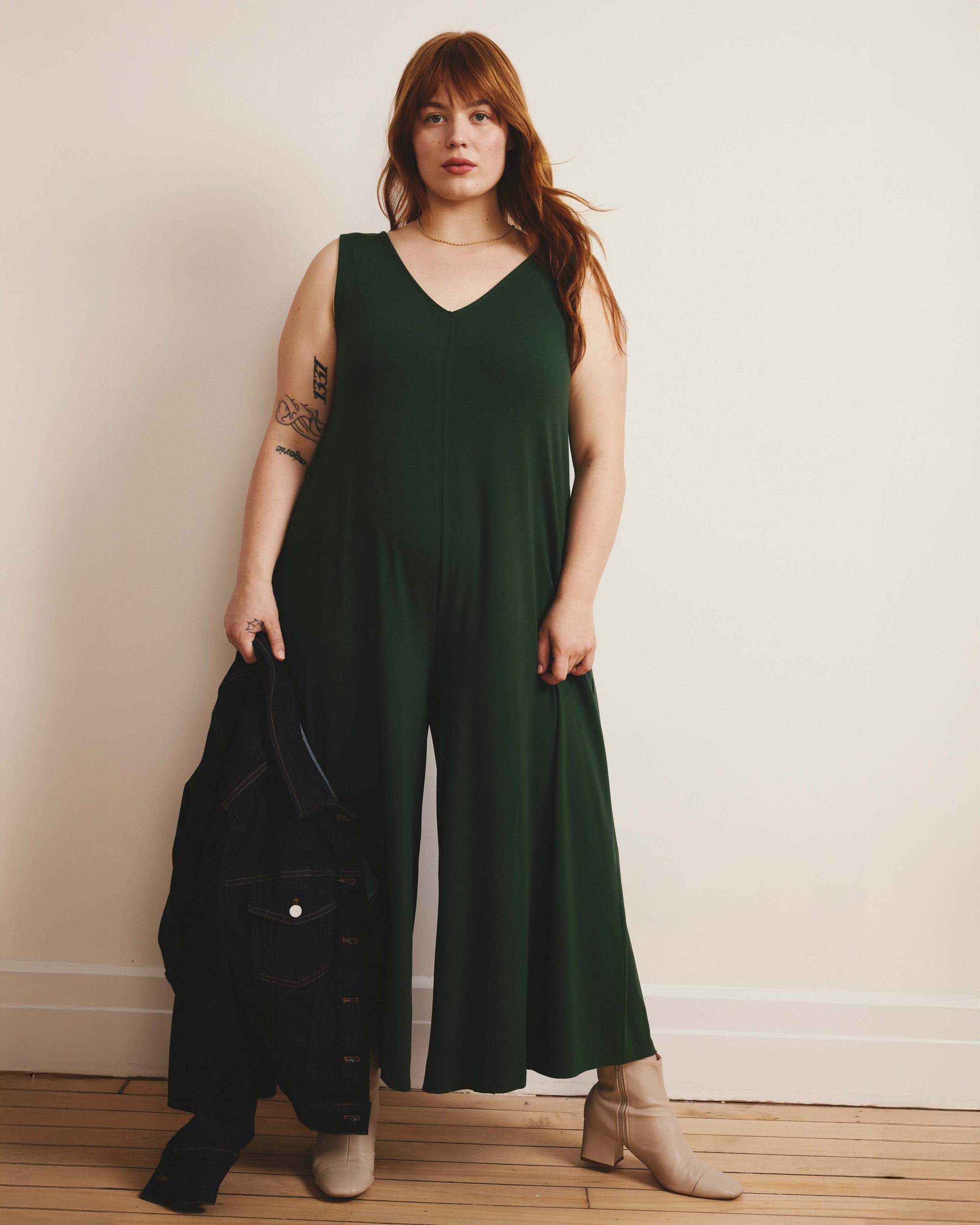 Sunny Divine Jersey Jumpsuit - Conifer | Plus Size & Straight Size Women's Fashion | Universal Standard