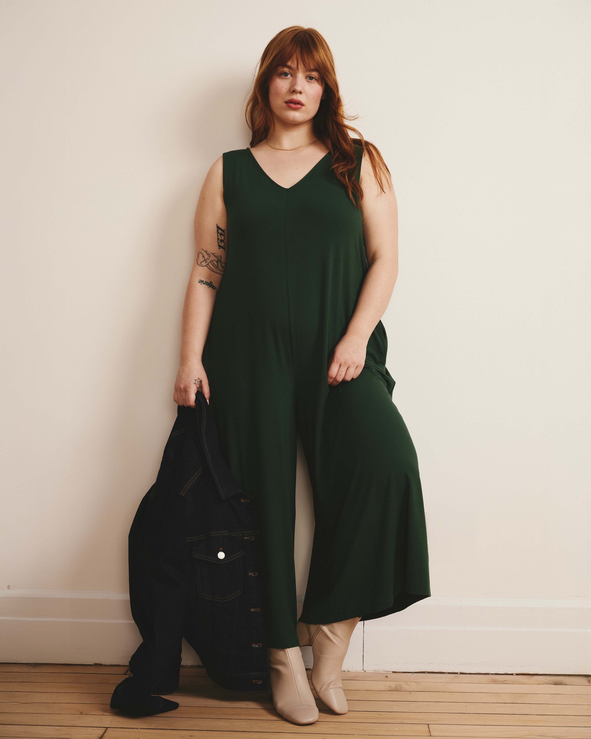 Sunny Divine Jersey Jumpsuit - Conifer | Plus Size & Straight Size Women's Fashion | Universal Standard