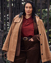Cortland Stretch Corduroy Trench Coat - Classic Camel