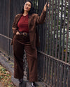 Claudia High Rise Stretch Corduroy Pants - Coffee | Plus Size & Straight Size Women's Fashion | Universal Standard