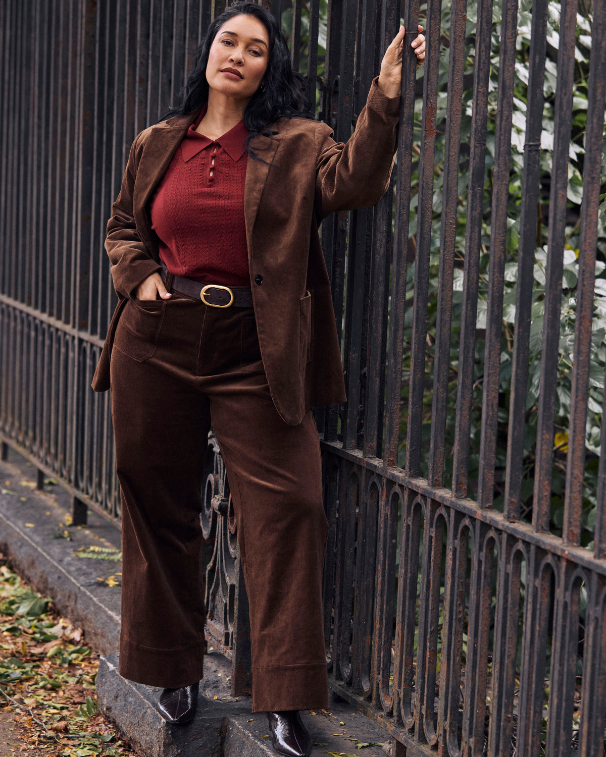 Claudia High Rise Stretch Corduroy Pants - Coffee | Plus Size & Straight Size Women's Fashion | Universal Standard