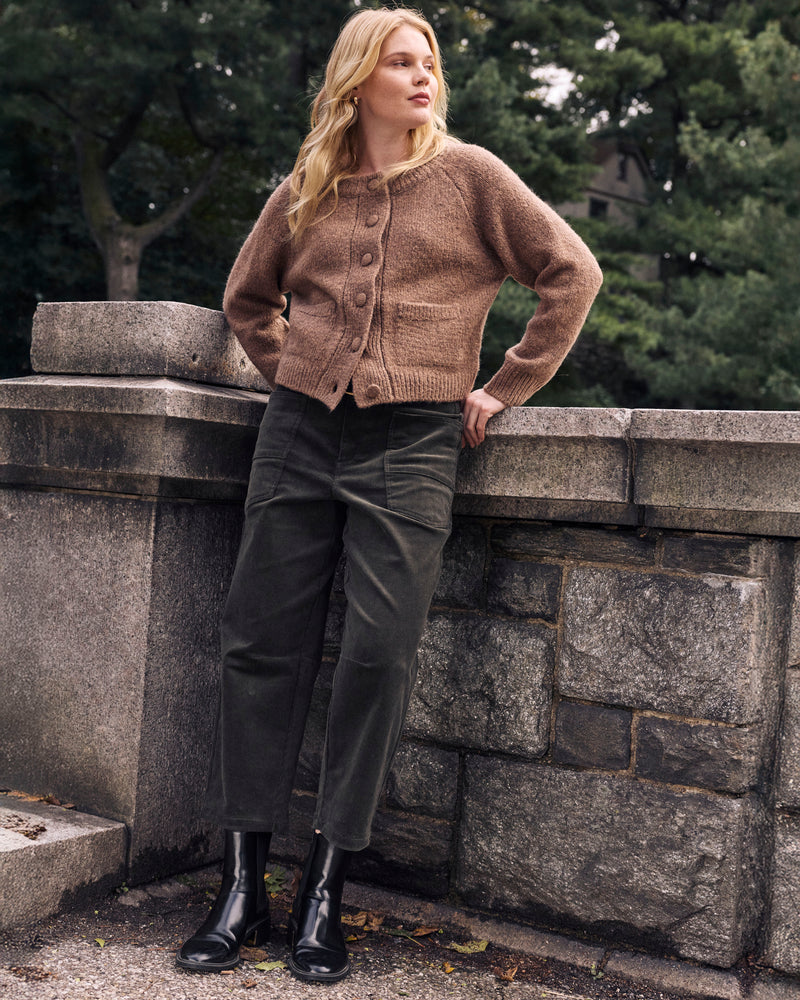 Dakota Cropped Barrel Leg Corduroy Pants - Winter Willow | Plus Size & Straight Size Women's Fashion | Universal Standard