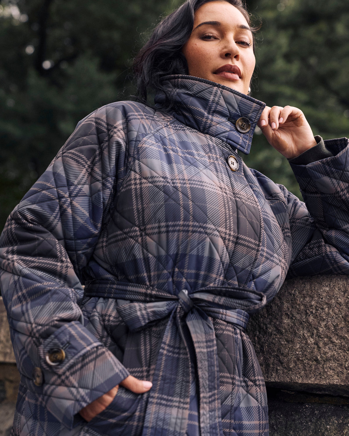 Nehra Quilted Coat - Ashbury Plaid | Plus Size & Straight Size Women's Fashion | Universal Standard
