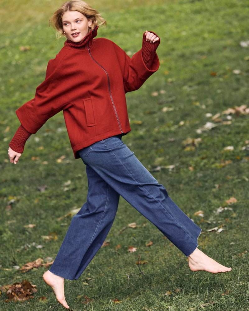 Utopia Wool Blend Coat - Autumnal Red | Plus Size & Straight Size Women's Fashion | Universal Standard