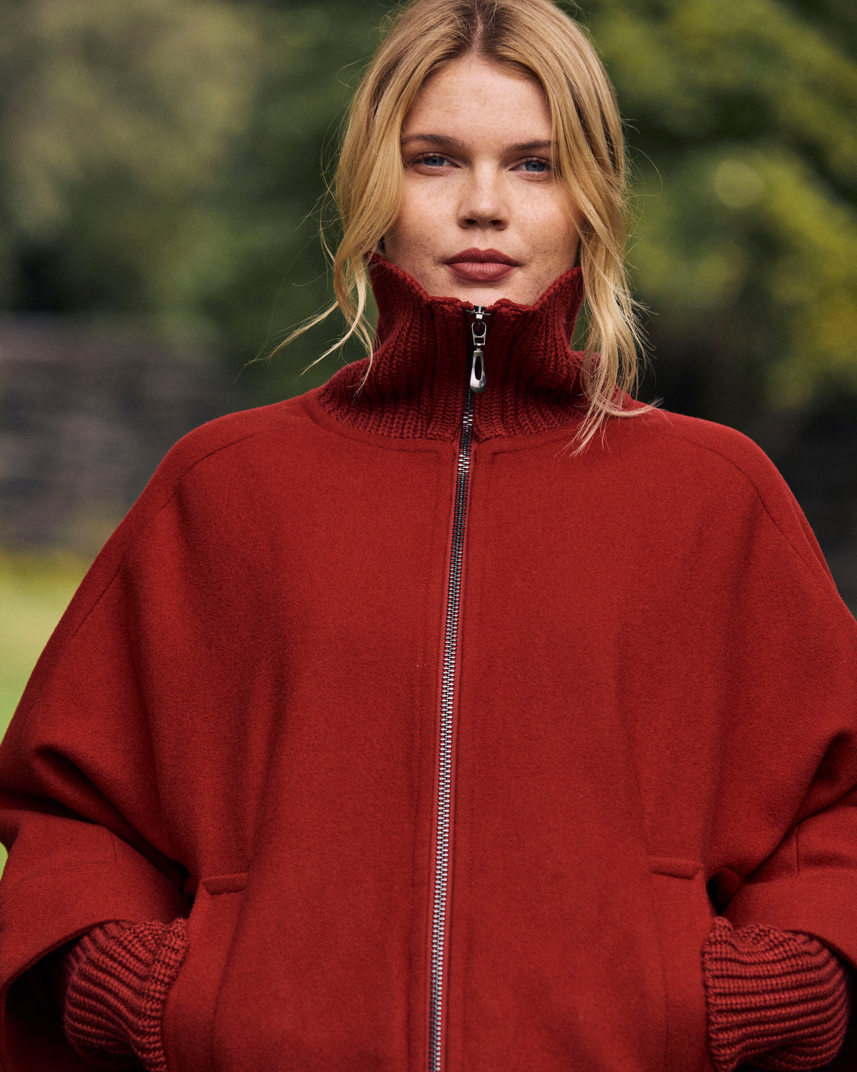 Utopia Wool Blend Coat - Autumnal Red | Plus Size & Straight Size Women's Fashion | Universal Standard