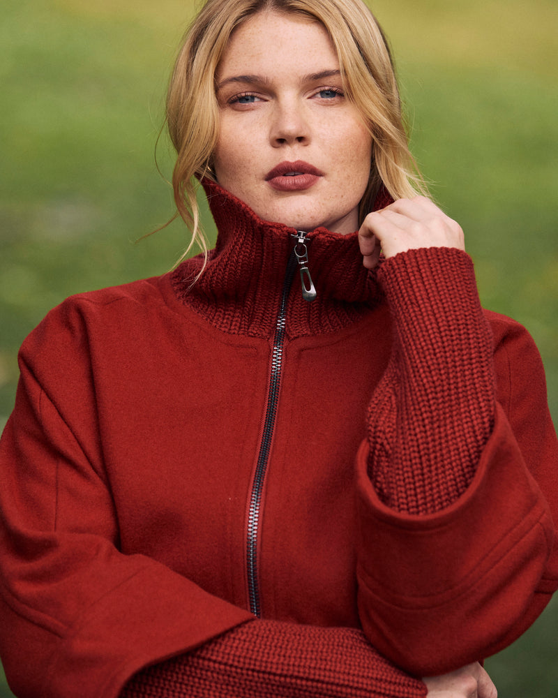 Utopia Wool Blend Coat - Autumnal Red | Plus Size & Straight Size Women's Fashion | Universal Standard