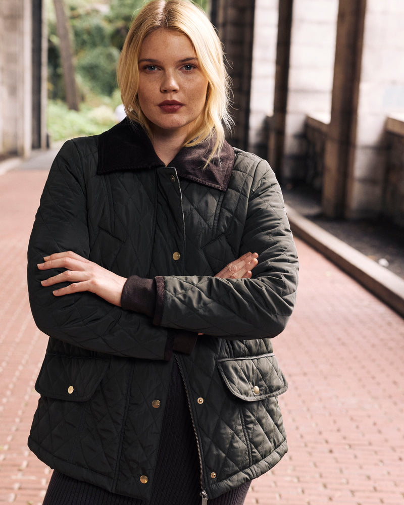 Cambridge Quilted Heritage Jacket - Winter Willow | Plus Size & Straight Size Women's Fashion | Universal Standard