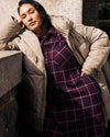 Maine Stretch Flannel Shirtdress - Gamay Windowpane Plaid | Plus Size & Straight Size Women's Fashion | Universal Standard