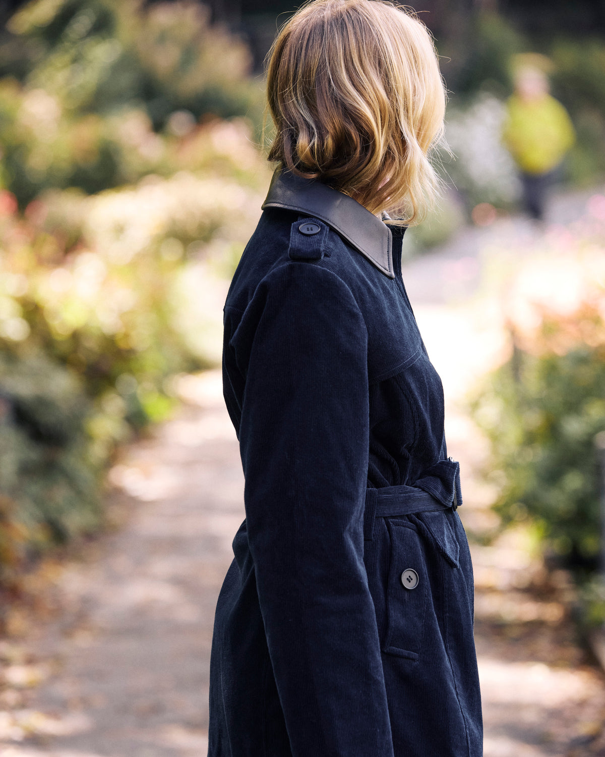 Cortland Stretch Corduroy Trench Coat - Navy | Plus Size & Straight Size Women's Fashion | Universal Standard
