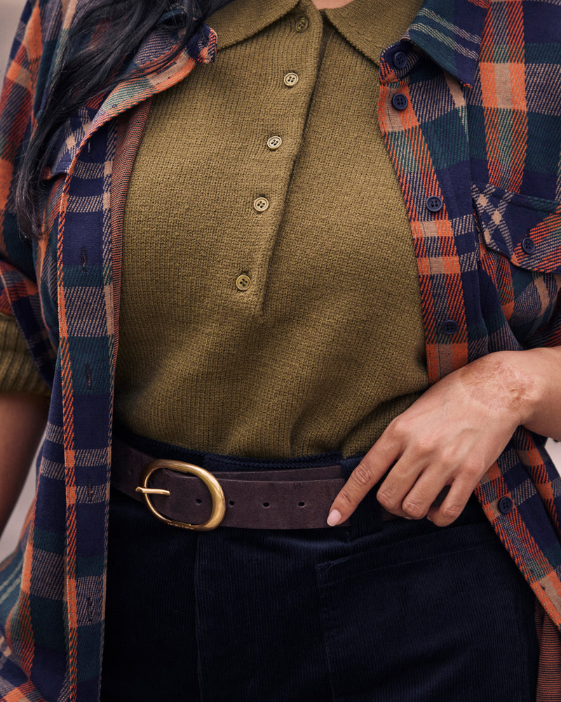 Soft Spun Polo Sweater - Capulet Olive | Plus Size & Straight Size Women's Fashion | Universal Standard