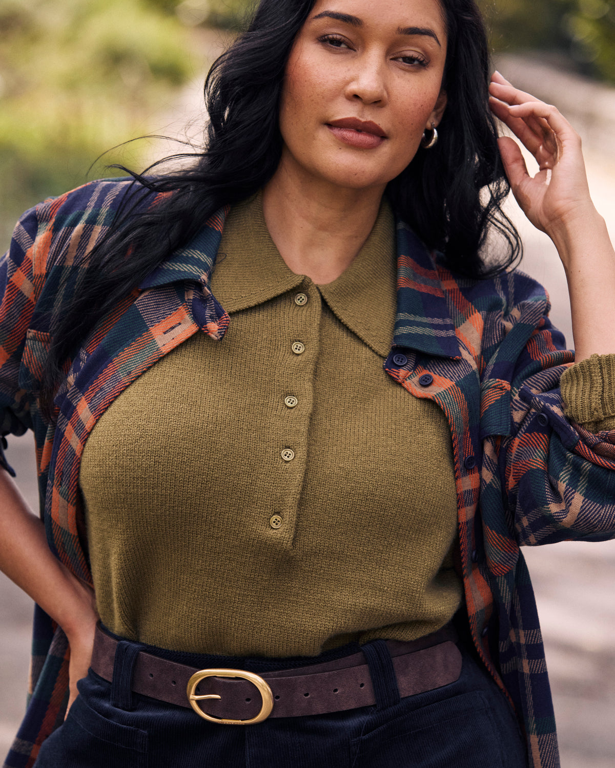 Soft Spun Polo Sweater - Capulet Olive | Plus Size & Straight Size Women's Fashion | Universal Standard