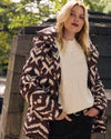Rainier Short Hooded Puffer - Chocolate Ikat Print | Plus Size & Straight Size Women's Fashion | Universal Standard