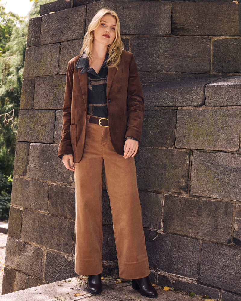 Claudia High Rise Stretch Corduroy Pants - Classic Camel | Plus Size & Straight Size Women's Fashion | Universal Standard