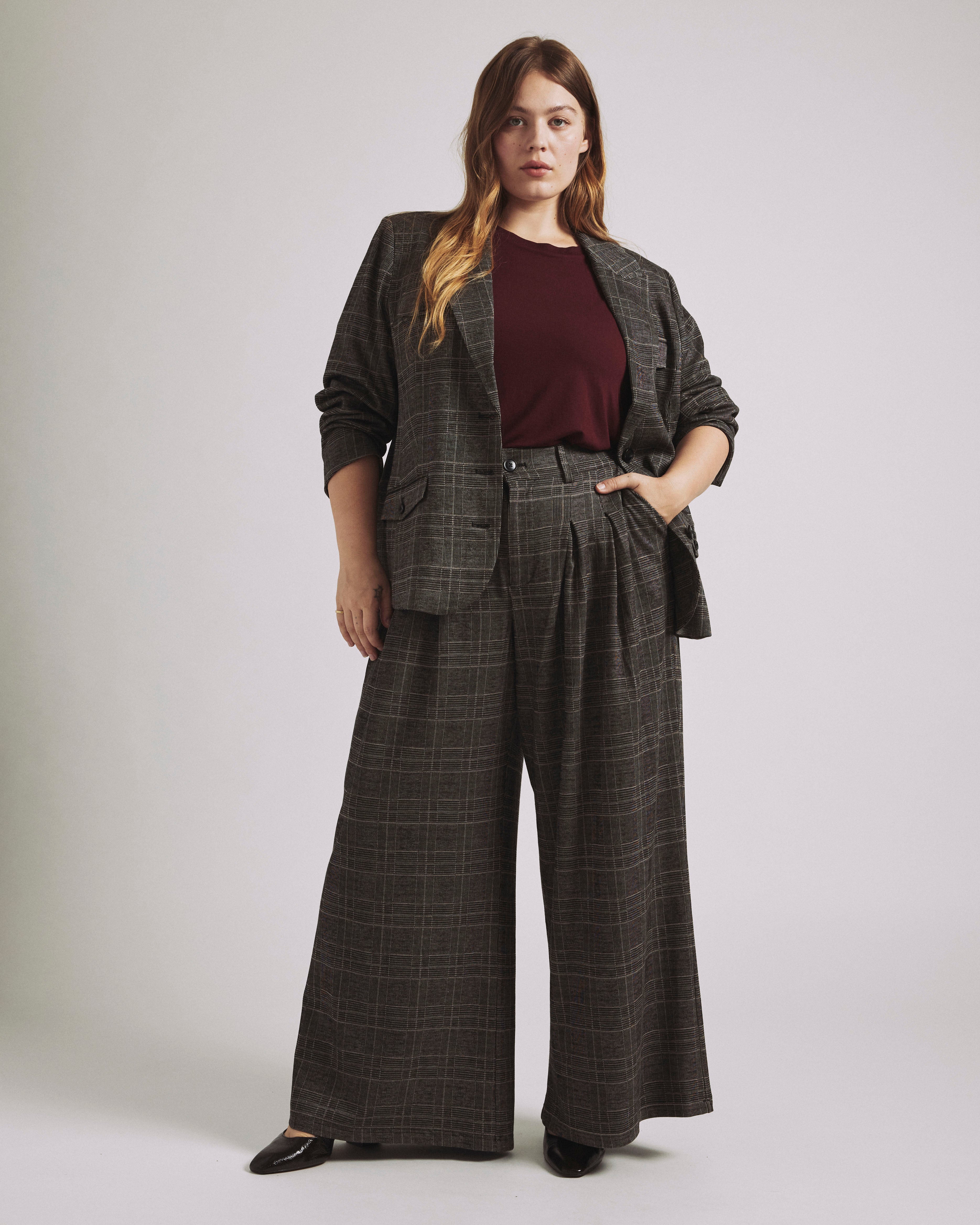 Perfect Palais Wide Leg Ponte Pants - British Plaid | Plus Size & Straight Size Women's Fashion | Universal Standard