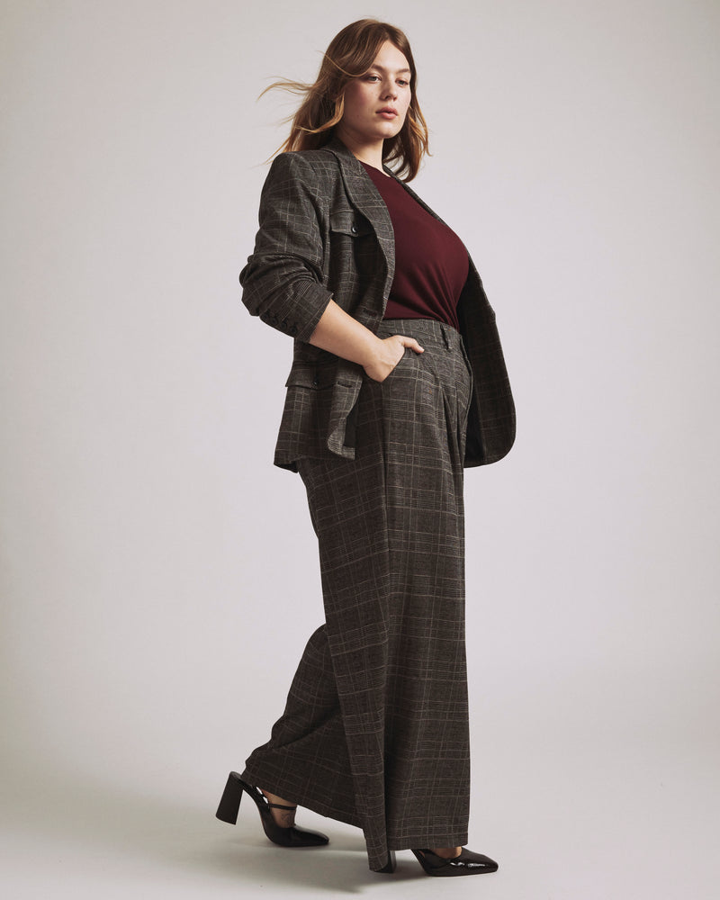 Perfect Palais Wide Leg Ponte Pants - British Plaid | Plus Size & Straight Size Women's Fashion | Universal Standard
