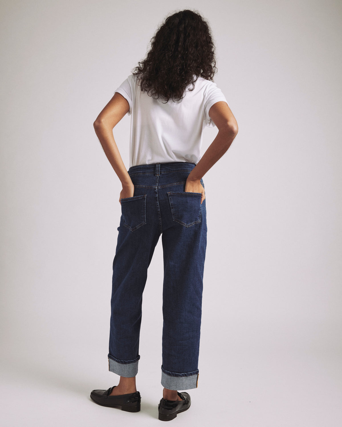 Stevie High Rise Cuffed Straight Leg Jeans - Odeon Blue | Plus Size & Straight Size Women's Fashion | Universal Standard