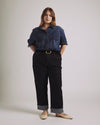 Minimalist Stretch Cotton Chambray Shirt - Woodstock Indigo | Plus Size & Straight Size Women's Fashion | Universal Standard