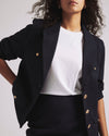 4 Pocket Uniform Ponte Blazer - Navy with Gold Buttons | Plus Size & Straight Size Women's Fashion | Universal Standard