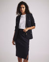 Anya Uniform Ponte Skirt - Navy with Gold Buttons | Plus Size & Straight Size Women's Fashion | Universal Standard