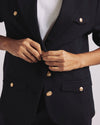 4 Pocket Uniform Ponte Blazer - Navy with Gold Buttons | Plus Size & Straight Size Women's Fashion | Universal Standard