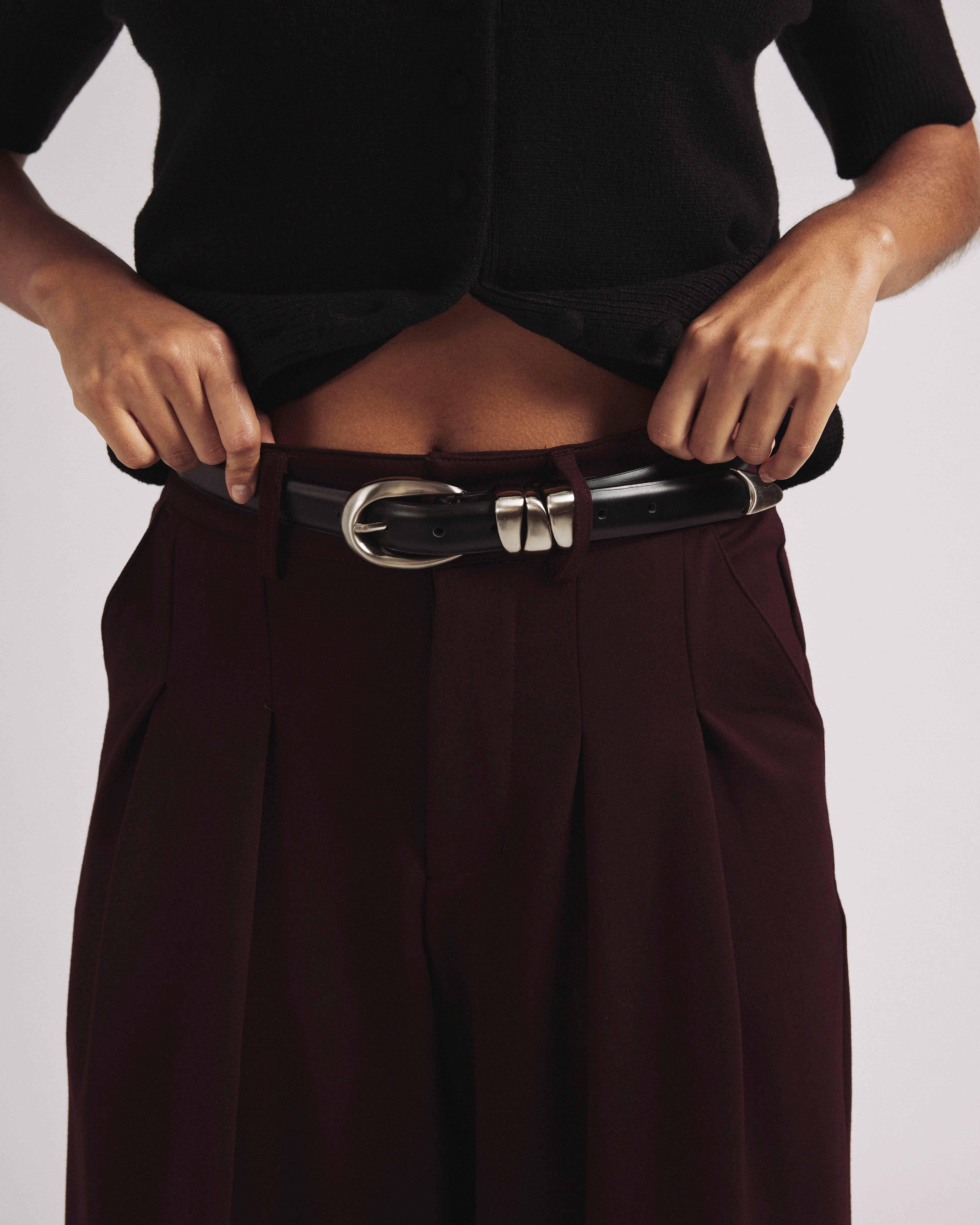 Perfect Palais Wide Leg Ponte Pants - Black Cherry – Universal