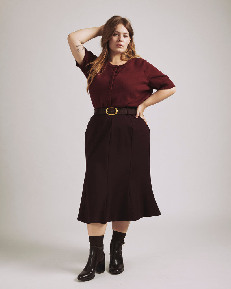 Carla Ponte Skirt - Black Cherry | Plus Size & Straight Size Women's Fashion | Universal Standard