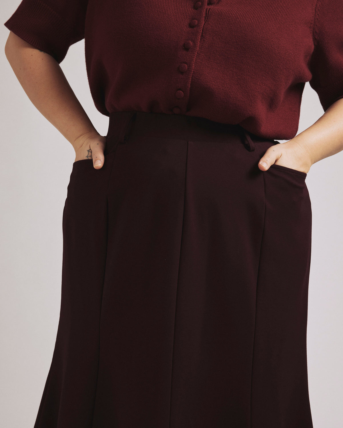 Carla Ponte Skirt - Black Cherry | Plus Size & Straight Size Women's Fashion | Universal Standard