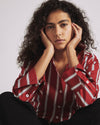 Henning x US Madison Shirt - Red/Black/White Stripe | Plus Size & Straight Size Women's Fashion | Universal Standard