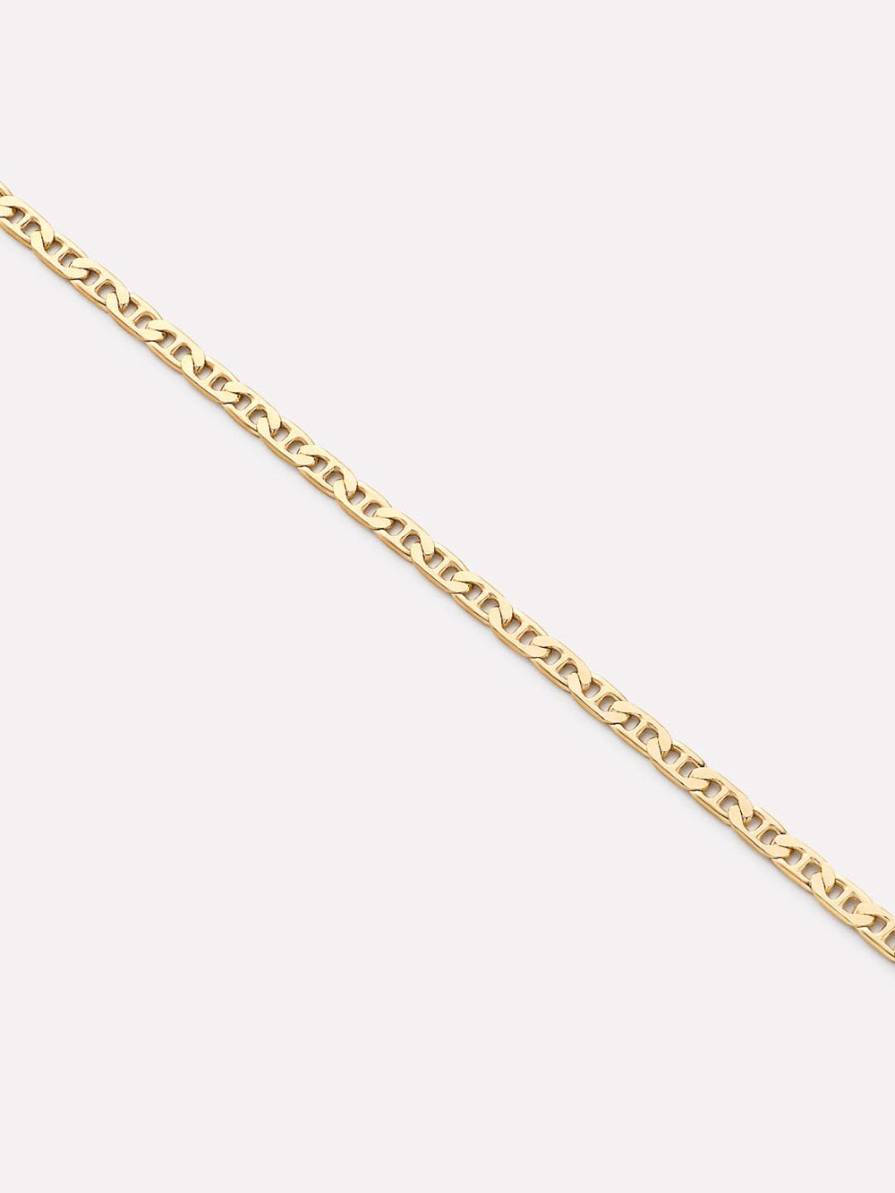 Ana Luisa Solid Yellow Gold - Flat Mariner Chain Bracelet