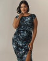 Oasis Mesh Dress - Tumbling Bouquet Print